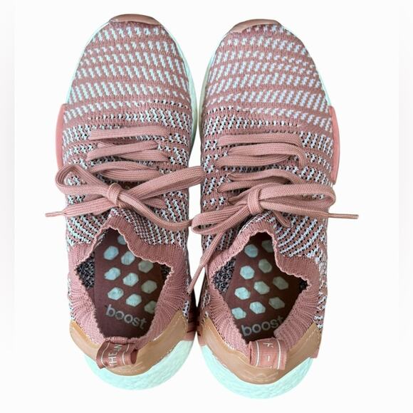 Adidas NMD R1 STLT Primeknit Running Shoes in Ash Pink – Sz 9 - Picture 9 of 10